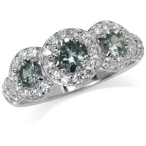 14k Alexandrite Past Present Future Ring